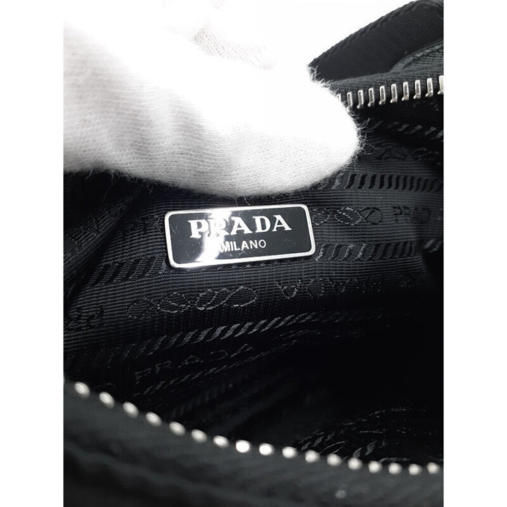 Prada ReEdition 2005 Saffiano Leather Chain Shoulder Bag Black - Picture 6 of 9